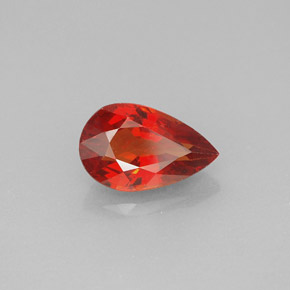 1,61 ctw natürlicher orangefarbener Saphir, Birnenform, VS