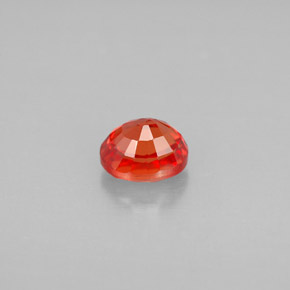 1,12 ctw natürlicher orangefarbener Saphir, Oval Schliff, VVS-VS
