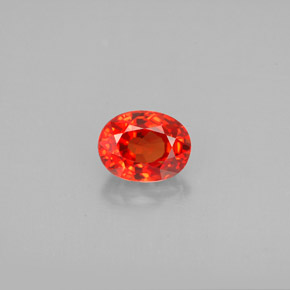 1,18 ctw natürlicher orangefarbener Saphir, Oval Schliff, VVS-VS