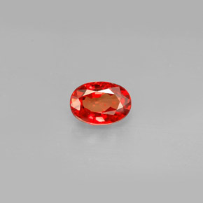 1,04 ctw natürlicher orangefarbener Saphir, Oval Schliff, VS