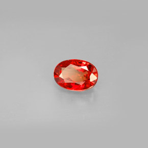 1,04 ctw natürlicher orangefarbener Saphir, Oval Schliff, VS