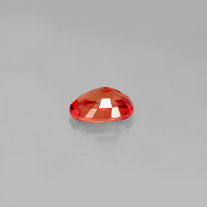 1,04 ctw natürlicher orangefarbener Saphir, Oval Schliff, VS