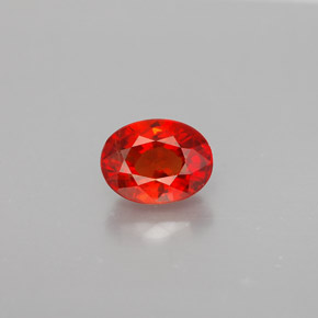 1,00 ctw natürlicher orangefarbener Saphir, Oval Schliff, VS-SI