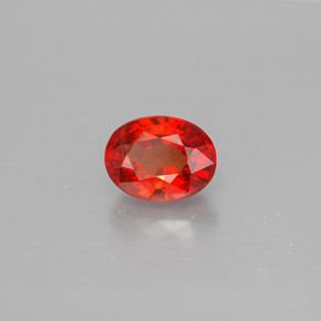 1,00 ctw natürlicher orangefarbener Saphir, Oval Schliff, VS-SI
