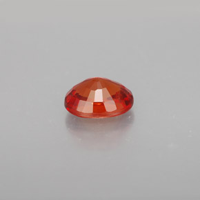 1,00 ctw natürlicher orangefarbener Saphir, Oval Schliff, VS-SI