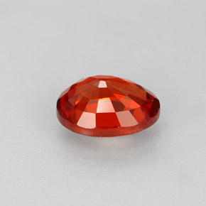 1,24 ctw natürlicher orangefarbener Saphir, Oval Schliff, VS
