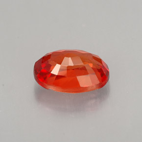 1,07 ctw natürlicher orangefarbener Saphir, Oval Schliff, VS