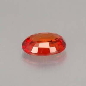 0,99 ctw natürlicher orangefarbener Saphir, Oval Schliff, VS