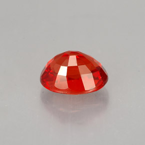 1,10 ctw natürlicher orangefarbener Saphir, Oval Schliff, VS