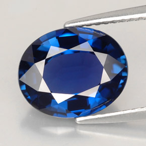 4,06 ctw natürlicher blauer Saphir, Oval Schliff, VVS