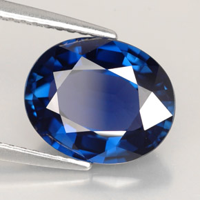 4,06 ctw natürlicher blauer Saphir, Oval Schliff, VVS