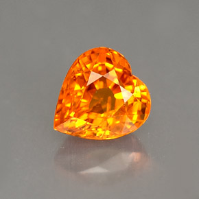 1,16 ctw natürlicher orangefarbener Saphir, Herzform, VS-SI