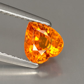 1,16 ctw natürlicher orangefarbener Saphir, Herzform, VS-SI