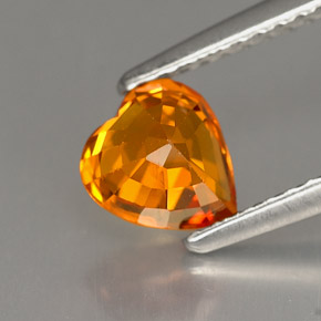 1,16 ctw natürlicher orangefarbener Saphir, Herzform, VS-SI