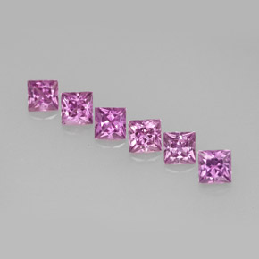 1,49 ct natürliche purpurfarbener Saphir-Edelsteine, Quadrat, VVS-VS