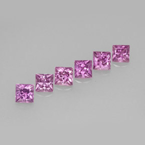 1,49 ct natürliche purpurfarbener Saphir-Edelsteine, Quadrat, VVS-VS