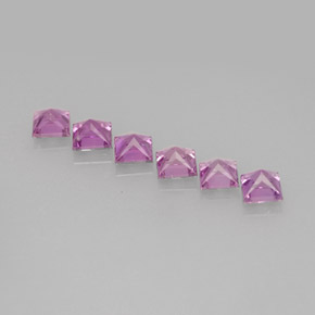 1,49 ct natürliche purpurfarbener Saphir-Edelsteine, Quadrat, VVS-VS