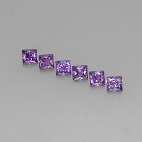  ct natürliche violetter Saphir-Edelsteine, Quadrat, VVS-VS