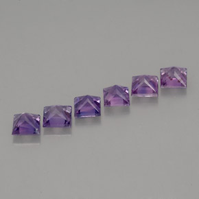  ct natürliche violetter Saphir-Edelsteine, Quadrat, VVS-VS