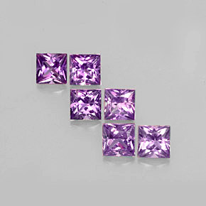  ct natürliche violetter Saphir-Edelsteine, Quadrat, VVS-VS