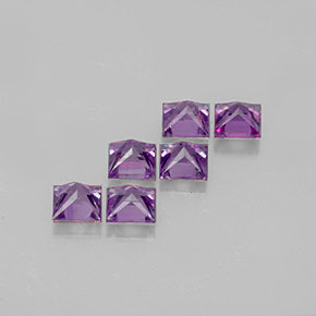  ct natürliche violetter Saphir-Edelsteine, Quadrat, VVS-VS