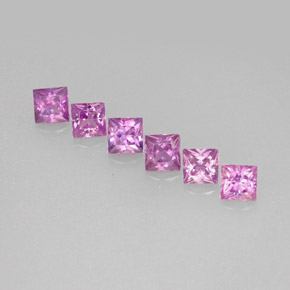  ct natürliche violetter Saphir-Edelsteine, Quadrat, VVS-VS