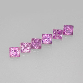  ct natürliche violetter Saphir-Edelsteine, Quadrat, VVS-VS