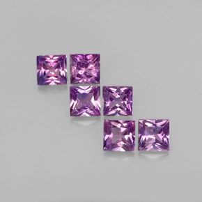  ct natürliche violetter Saphir-Edelsteine, Quadrat, VVS-VS