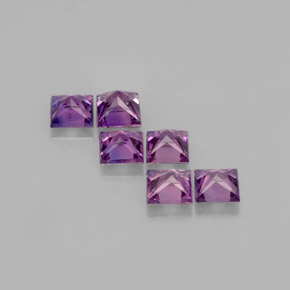  ct natürliche violetter Saphir-Edelsteine, Quadrat, VVS-VS