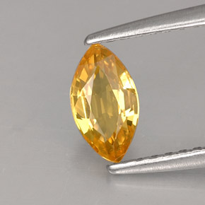 0,62 ctw natürlicher gelber Saphir, Marquise, VS