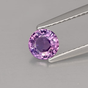 0,55 ctw natürlicher violetter Saphir, Rundschliff, VVS-VS