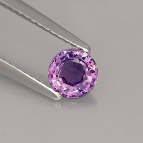 0,55 ctw natürlicher violetter Saphir, Rundschliff, VVS-VS