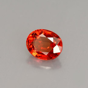 0,90 ctw natürlicher orangefarbener Saphir, Oval Schliff, VS