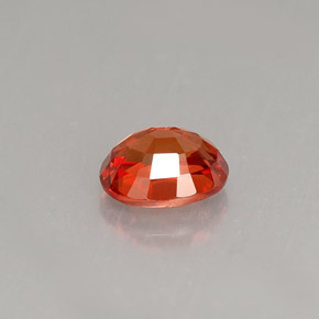 0,90 ctw natürlicher orangefarbener Saphir, Oval Schliff, VS