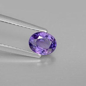 0,70 ctw natürlicher violetter Saphir, Oval Schliff, VS