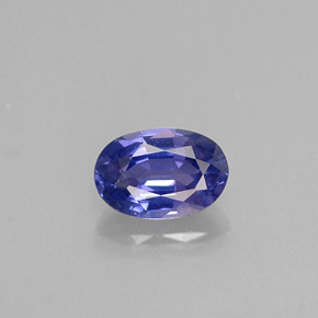 0,60 ctw natürlicher violetter Saphir, Oval Schliff, VVS-VS