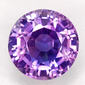 0,65 ctw natürlicher violetter Saphir, Rundschliff, VS