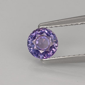 0,65 ctw natürlicher violetter Saphir, Rundschliff, VVS-VS