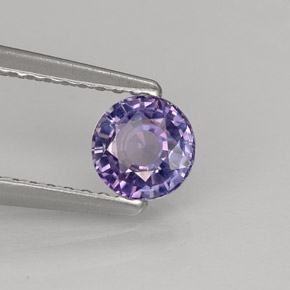 0,65 ctw natürlicher violetter Saphir, Rundschliff, VVS-VS