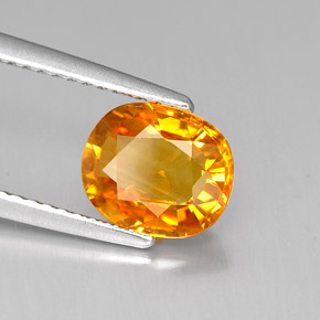 1,96 ctw natürlicher gelber Saphir, Oval Schliff, VS