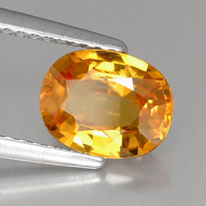 1,80 ctw natürlicher gelber Saphir, Oval Schliff, VS-SI