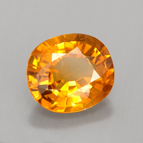 1,81 ctw natürlicher orangefarbener Saphir, Oval Schliff, VS-SI