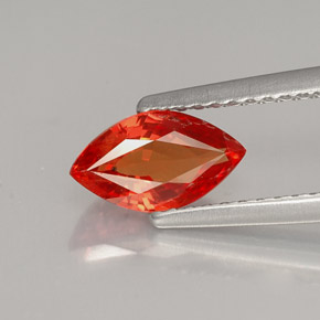 1,13 ctw natürlicher orangefarbener Saphir, Marquise, VS