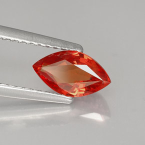 1,13 ctw natürlicher orangefarbener Saphir, Marquise, VS