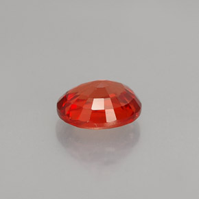 1,09 ctw natürlicher orangefarbener Saphir, Oval Schliff, VS