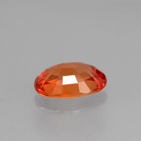 1,28 ctw natürlicher orangefarbener Saphir, Oval Schliff, VVS-VS