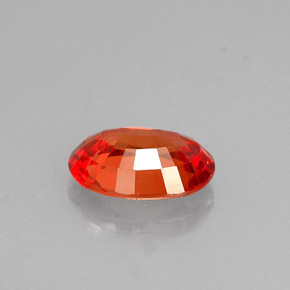 1,22 ctw natürlicher orangefarbener Saphir, Oval Schliff, VVS-VS