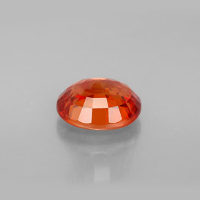 2,50 ctw natürlicher orangefarbener Saphir, Oval Schliff, VVS-VS