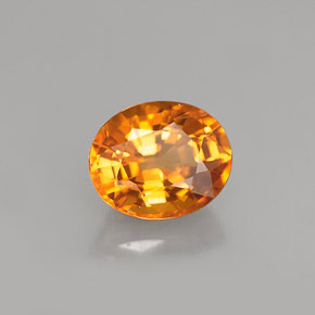 1,67 ctw natürlicher gelber Saphir, Oval Schliff, VS-SI