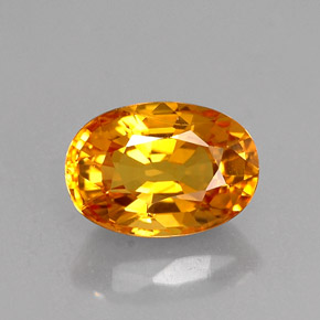 1,33 ctw natürlicher gelber Saphir, Oval Schliff, VVS-VS